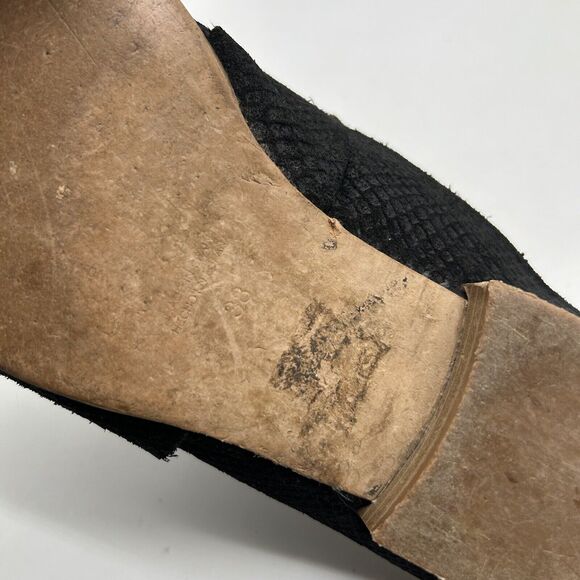 FREE PEOPLE At Ease Mule Women Black Suede Leather Slide Shoe size 38 US 8 - Picture 7 of 7